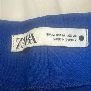 Zara Vibrant Blue pants culotte Used once